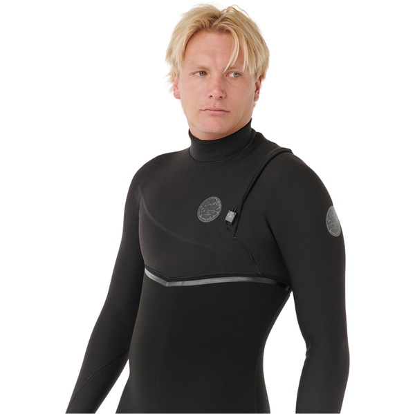 2026 Rip Curl Mens E-Bomb 3/2mm Zip Free Fato De Mergulho 17OMFS - Black